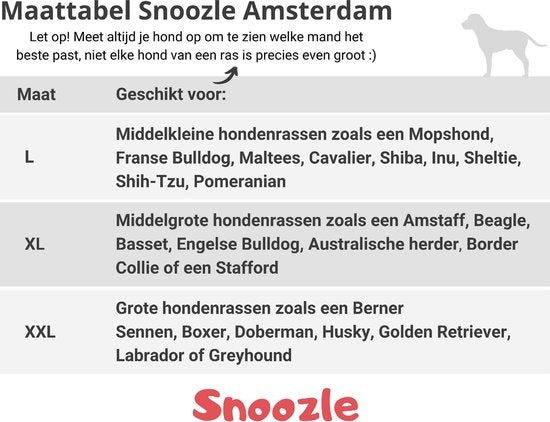 Snoozle Orthopädischer Hundekorb - Weiches und luxuriöses Hundekissen - Hundebett - Waschbar - Hundekörbe - 120 x 90 cm - Stormy Grey