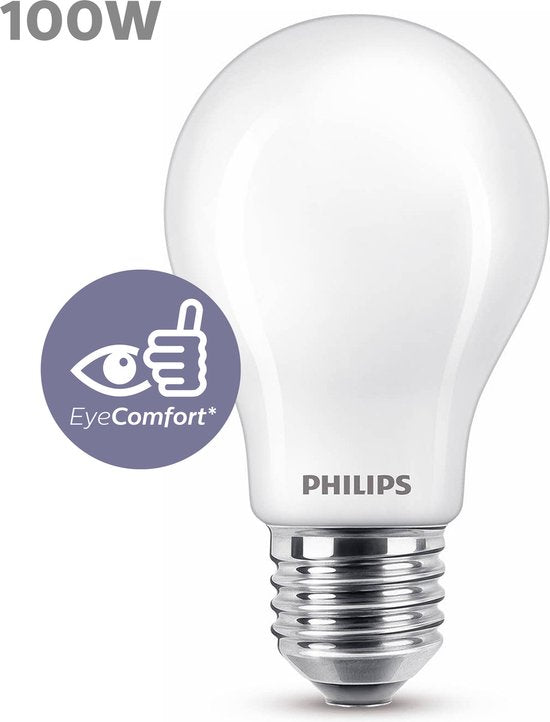 Philips LED-Lampe, matt – 100 W – E27 – warmweißes Licht