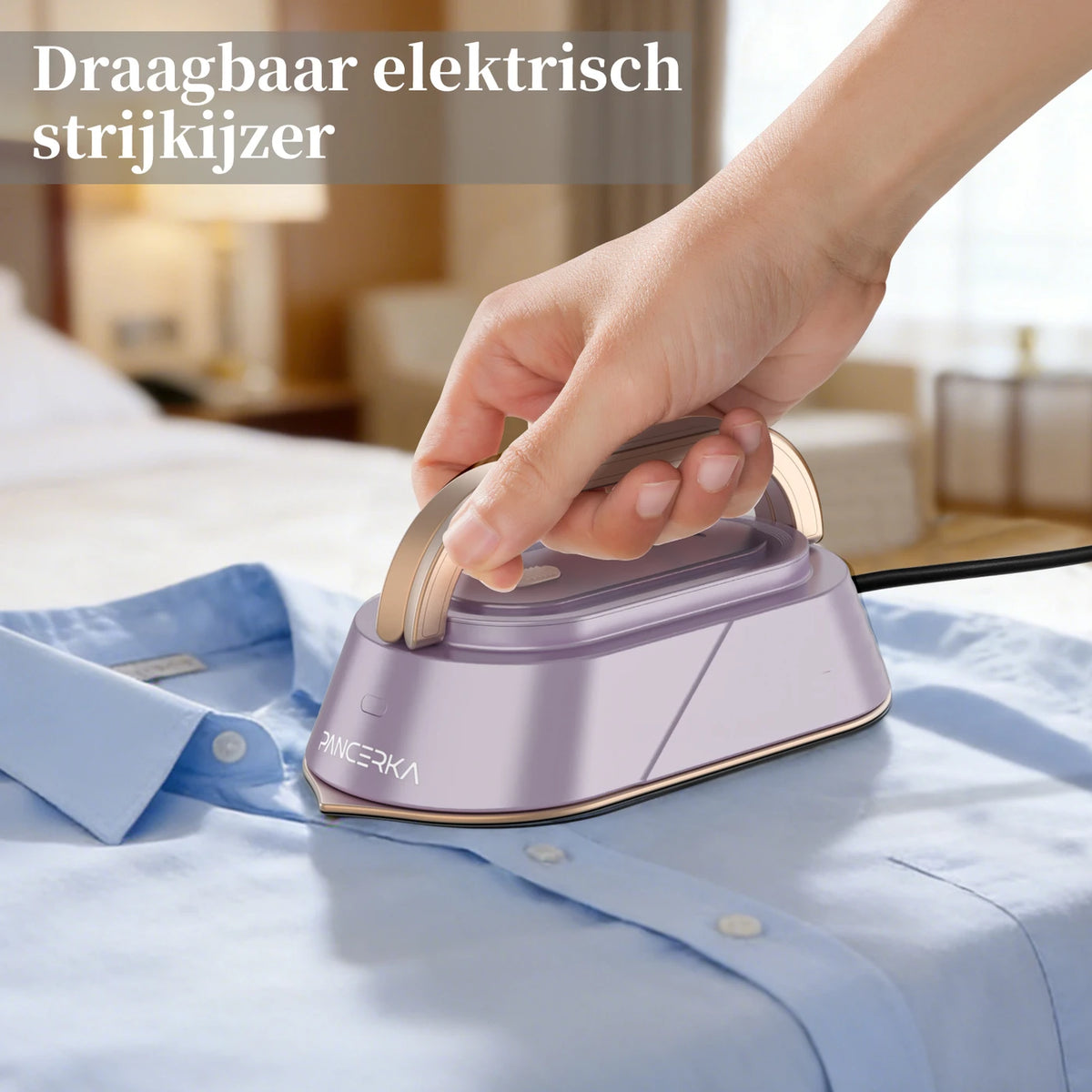 PANCERKA Tragbares Bügeleisen – 110–240 V – Schnelle Aufheizzeit: 18 Sekunden – Kompakt und leicht