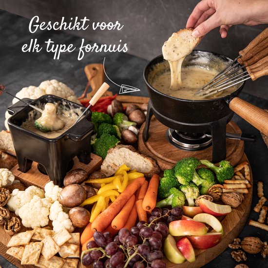 Boska Fondue Set Pro L - Käsefondue-Set - Für jede Art von Herd - Robustes & unzerbrechliches Gusseisen - 1,8 Liter