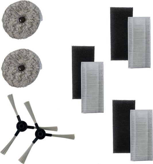 Blaupunkt Bluebot Omega Zubehörset 2 – 2x Seitenbürste – 3x HEPA-Filter + Schwammfilter – 2x Wischpads