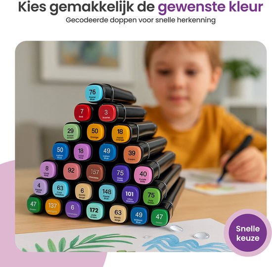 Gofun Twinmarkers 262 Stück - Erwachsene & Kinder - Marker - Alkoholmarker - Double Point - Marker