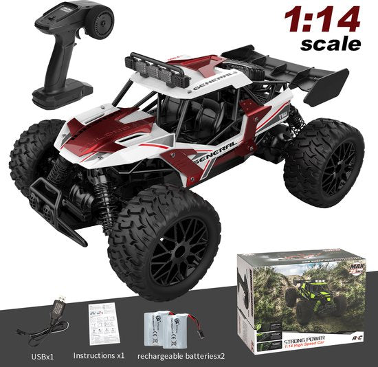 Fuegobird RC Car - RC Fahrzeug - Hochgeschwindigkeits-Spielzeugauto - Off-Road Spielzeugauto - weiß rot