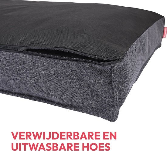 Snoozle Orthopädischer Hundekorb - Weiches und luxuriöses Hundekissen - Hundebett - Waschbar - Hundekörbe - 120 x 90 cm - Stormy Grey