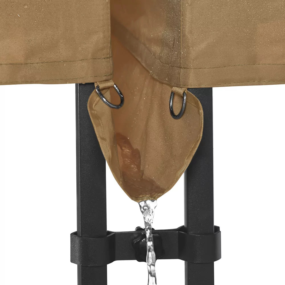 VONROC Verbindungssystem für Partyzelte 3 x 4,5 m – Verbindungsset mit Regenrinne und Seitenwandverbindern – Beige