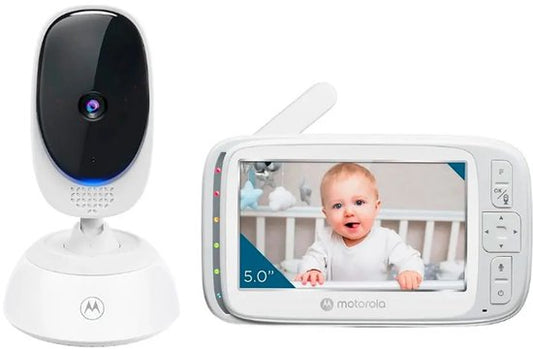 Motorola Nursery Babyphone mit Kamera – Babyphone VM75 – Babykamera mit Farbdisplay, Zwei-Wege-Kommunikation, Schlafliedern und Infrarot-Nachtsicht – 300 m Reichweite
