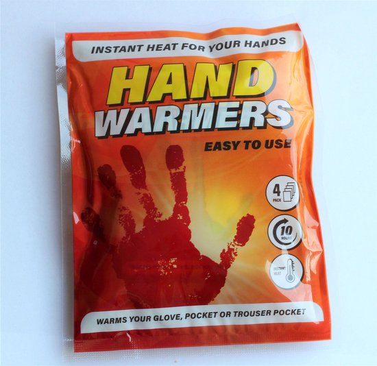 Handwärmer - 4er Pack - 10 Stunden warme Hände - Sofortwärme - Handwärmer - Wärmepackung