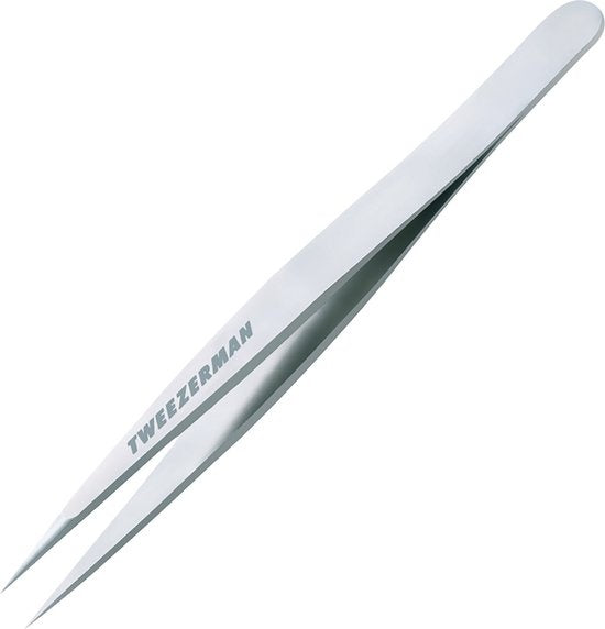 Tweezerman - Punt Tweezer - Classic Stainless Steel - Slant Point Tweezer