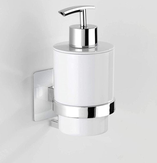 Wenko Seifenspender Quadro Uno 250 ml, Edelstahl, Silber