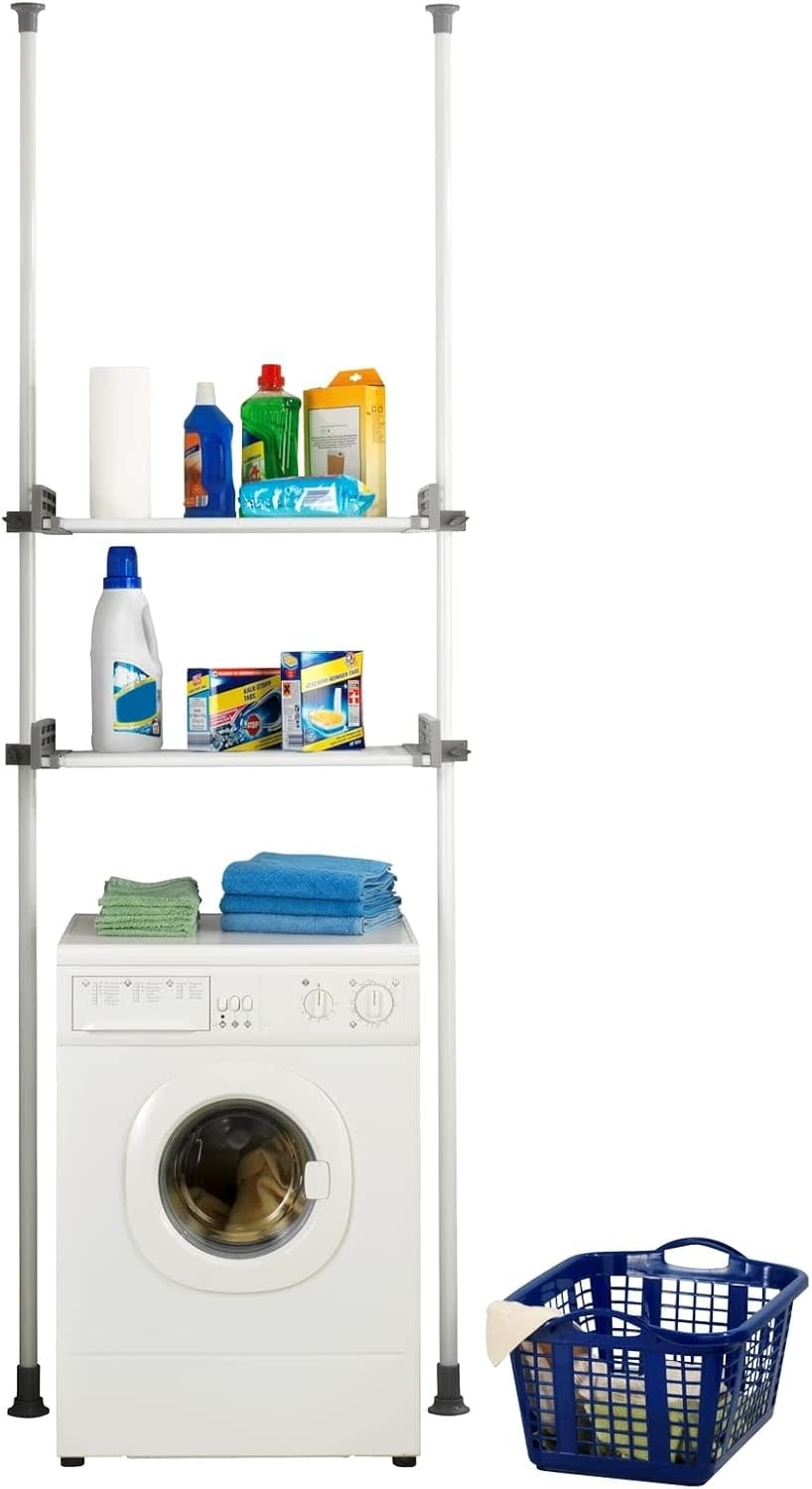 Wenko Herkules Twin Teleskop-Kleiderständer, weiß – 73–120 x 165–300 cm