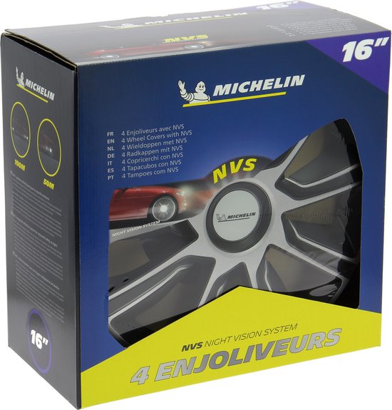 Michelin Radkappen 16 Zoll – silber/schwarz – 4 Stück