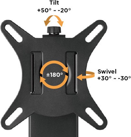 Höhenverstellbarer Monitorständer - Monitor schwenkbar neigbar drehbar