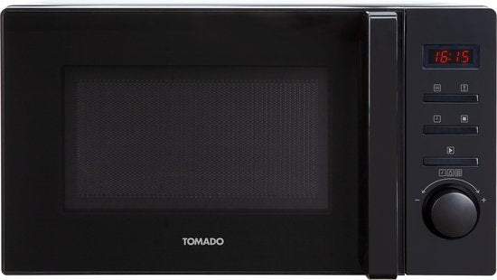 Tomado TMS2002B - Solo-Mikrowellenherd - 20 Liter - Mit Display - 5 Mikrowellenmodi - Innenbeleuchtung - Mattschwarz