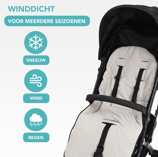 AchatÃ© Fußsack - Für Kinderwagen oder Stuhl - Babyschlafsack - Autositz - Weiß