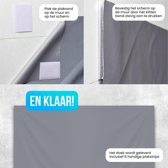 Strex Projektionswand - Rückprojektionswand - 100 Zoll - 16:9 - Projektionstuch - 160Â° Betrachtungswinkel - Inklusive Montagematerial - 220x120 CM