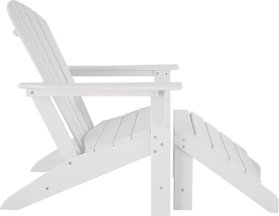 tectake - Fußhocker Lyn weiß- Fußhocker in Holzoptik - 404510