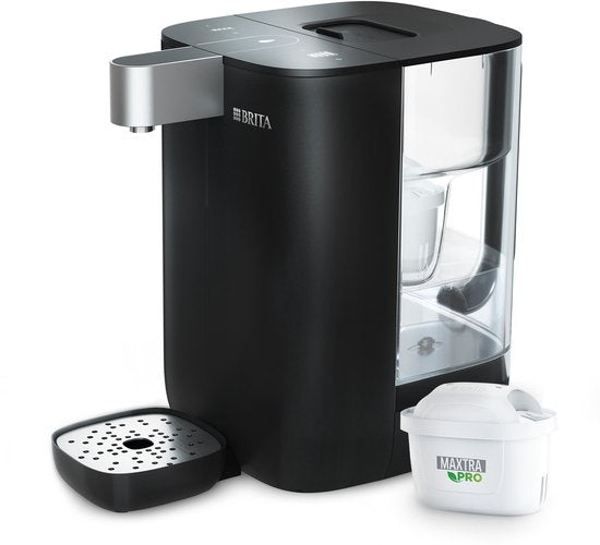 BRITA Cube Wasserspender und Teemaschine für zu Hause – Schwarz – Für perfekten Tee dank verschiedener Temperatur- und Mengen-Einstellungen – UV-C-Technologie – inkl. Maxtra Pro Kalk-Expert-Filter