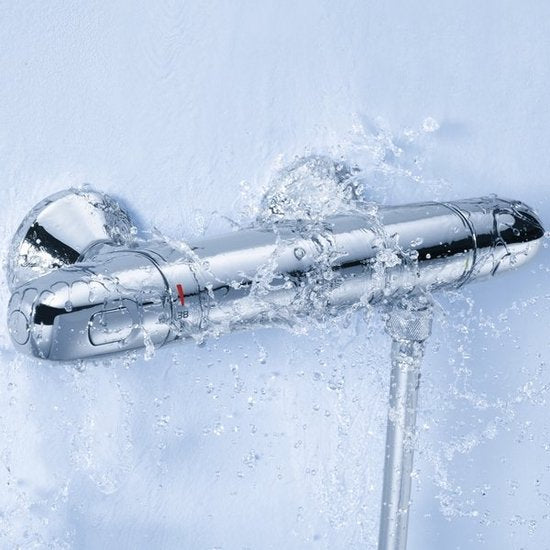 GROHE Grohtherm 1000 New Thermostat-Brausebatterie - 15cm - mit Kupplungen - EcoJoyÂ® - CoolTouch - Chrom - 34143003