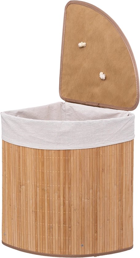Wäschekorb aus Bambus, Eckmodell, 48 Liter – Laundry Basket Corner