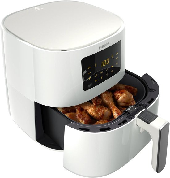 Philips 3000 Serie HD9270/00 Heißluftfritteuse, nur 6,2 l – 2000 W – Heißluftfritteuse, Silber/Weiß