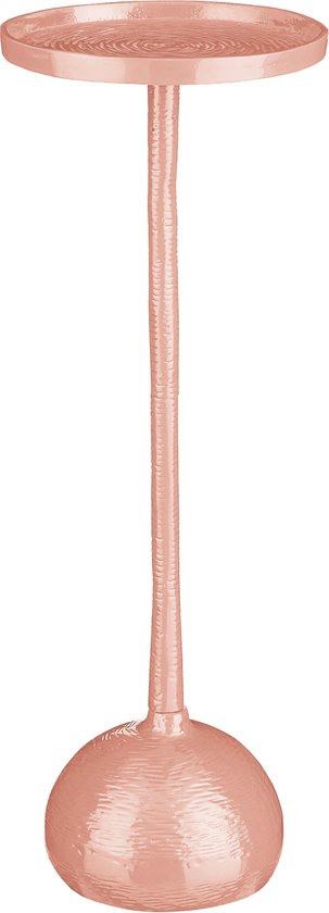 Mica Decorations Colin Beistelltisch - H68 x Ø24 cm - Recyceltes Aluminium - 100% FSC - Hellrosa