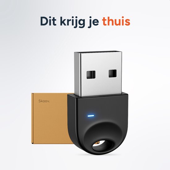 Skoov Bluetooth Adapter für USB - Laptop & PC - Für Maus, Kopfhörer, Tastatur, Lautsprecher etc - Dongle - Stick - Stecker - Sender - Empfänger - Zubehör