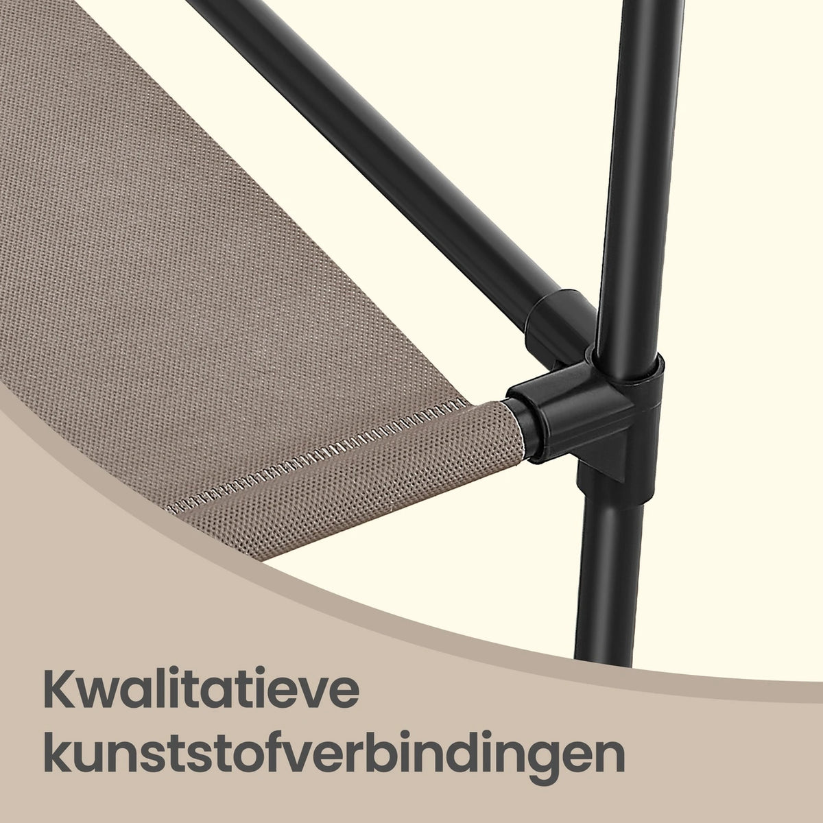 Ochama Kleiderschrank, tragbarer Kleiderschrank für das Schlafzimmer, Kleiderstange mit Stoffbezug, Aufbewahrungssystem für Kleidung, 150 x 45 x 175 cm, Taupe