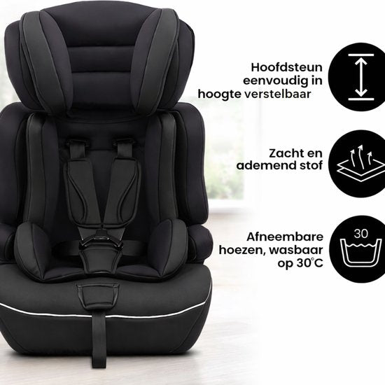 Oemmie Autositz i-Size - Autositze - Autokindersitz - Autositz - Gruppe 1/2/3 (67-150cm) - Schwarz