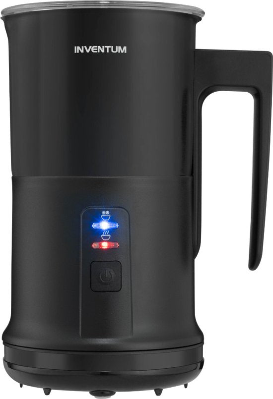 Inventum MK350B – Elektrischer Milchaufschäumer – 115/240 ml – Warm-/Kalt-Aufschäumen – Erhitzen – PFAS-frei – Antihaftbeschichtung – Schwarz