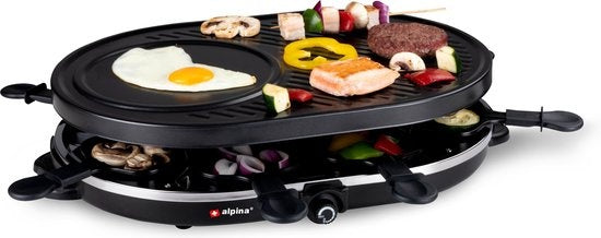 Alpina Gourmet Set - Griddle - mit Pfannen und Spateln - 1200W - 8 Personen
