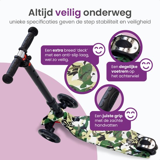 Gofun Kids' Scooter - Leuchtende Räder - Zusammenklappbar - Stufe 3-8 Jahre - Verstellbar - Rutschfest - 85 x 58 x 23 cm - Schwarz