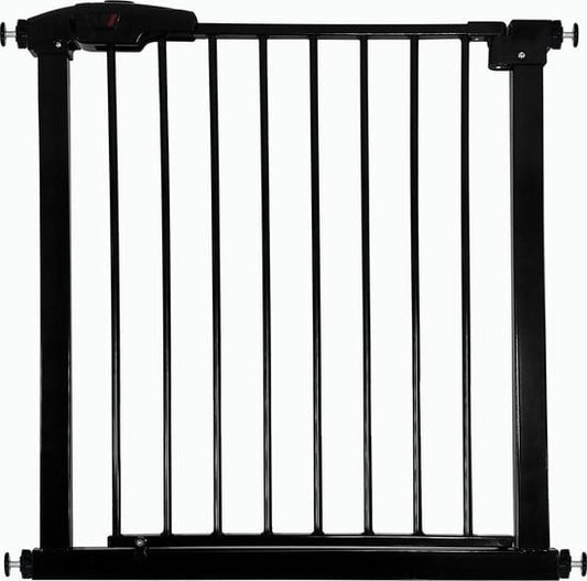 Goliving Treppengitter - Klemmmontage ohne Bohren, inkl. Verlängerung - erweiterbar - 78-93 x 6 x 85 cm - Schwarz