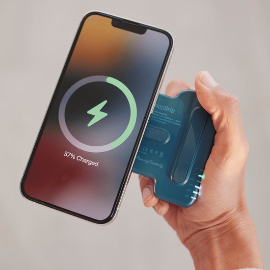 Shiftcam SnapGrip - Komfortabler Griff mit kabelloser Auslösetaste - Einfaches kabelloses Aufladen (5W) - Kompatibel mit MagSafe - Grau