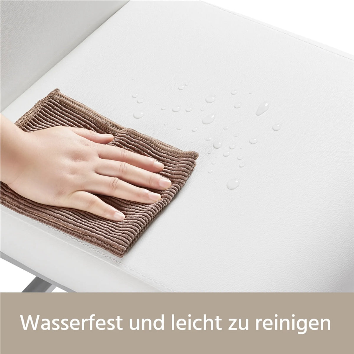 Yaheetech 2er-Set Cantilever-Esszimmerstühle – Weißes Kunstleder mit Metallgestell – 135 kg Tragkraft