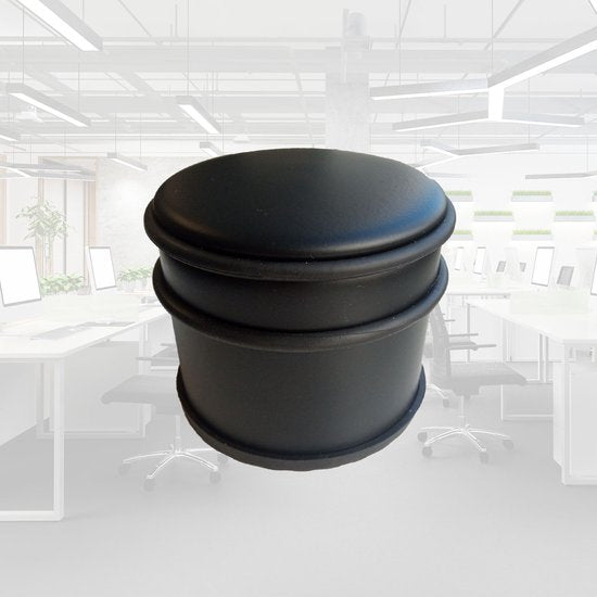 BRASQ 4er Set Türstopper - Türstopper Schwarz mit Anti-Rutsch - 1,1 Kg Für Innen und Außen - Türpuffer ⌀9 x 7,5 cm