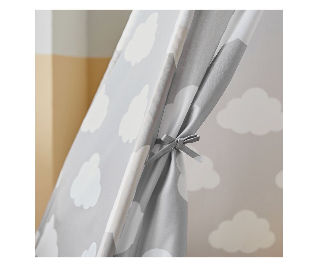 SoBuy Kinder-Tipi-Spielzelt mit Bodenmatte – Indianer-Spielzelt für Kinder – 118 x 118 x 160 cm