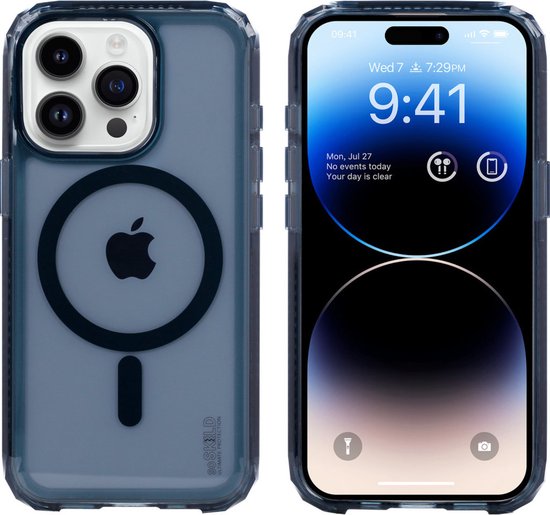 SoSkild iPhone 15 Pro Case MagSafe - Defend Heavy Impact Case - Transluzente Magnetic Magsafe Case - Smokey Grey