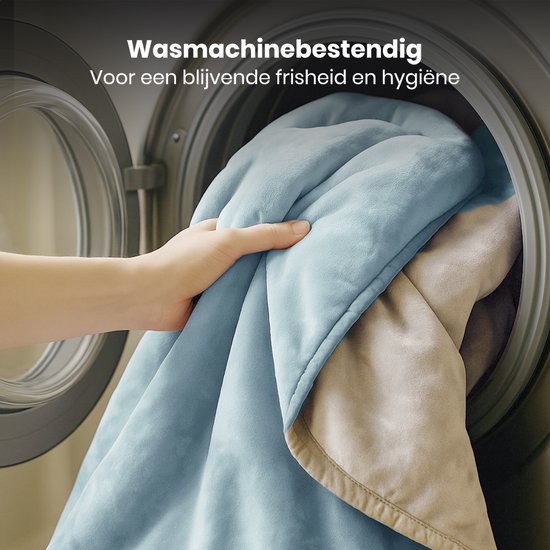 Auronic Electric Blanket - 200 x 180 cm - Heizdecke - 2 Personen - 3 Heizstufen - Decke - Mit Timer - Heizdecke - Hellblau