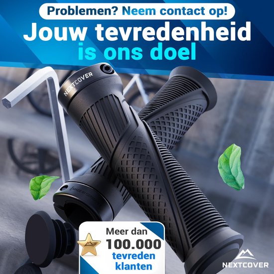 Nextcover Fahrradgriffe – Comfort Grip – Ergonomisch – Universal – Schwarz