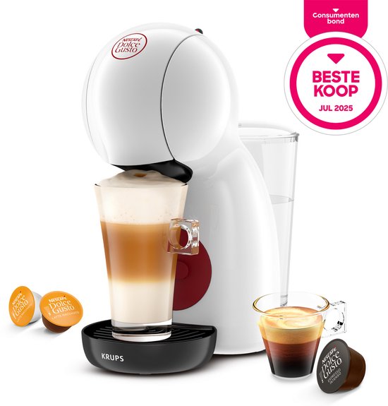 Krups NESCAFÉ Dolce Gusto Piccolo XS KP1A31 – Kaffeekapselmaschine – Weiß – Kompakt – Für Dolce Gusto-Kapseln