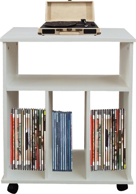 Lp vinyl aufbewahrung schrank - bücherregal - aufbewahrung zeitschriften bücher schallplatten - weiß