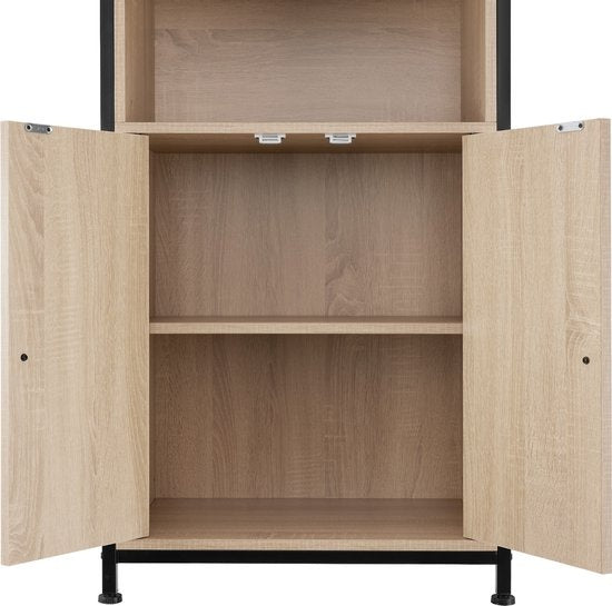 tectake - Wandschrank Doncaster 60x38x125cm - Industrie hellbraun