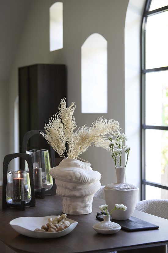 Light & Living Vase Luzz aus Keramik, 34cm - Matt Creme