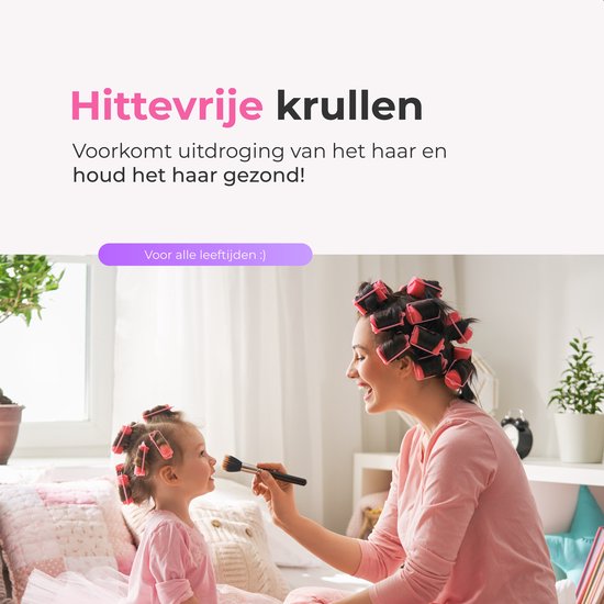 Lockenwickler - 12er Pack - Inkl. 8 Clips - Kleberoller - Selbstklebend - Hitzefreie Locken - Haare - Lockenwickler - Lockenwickler - Locken ohne Hitze - Groß