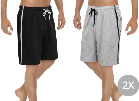 Milanoro - 2XL - Shorts - 2er-Pack - Herren - Marineblau/Anthrazit