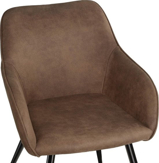 tectake - Stuhl Marilyn Stoff braun/schwarz SKU: 403667