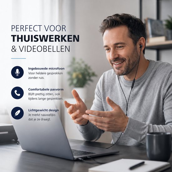 Philips In-Ear-Kopfhörer TAE1156BK – Clear Sound – mit Kabel – Fernbedienung mit Mikrofon – 3,5-mm-Klinkenstecker – Schwarz