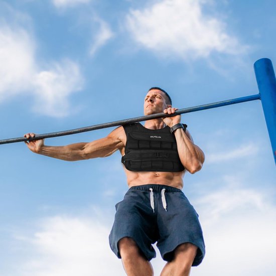 DH FitLife Verstellbare Gewichtsweste 20 kg, kompakt und stabil für Muskelaufbau und Krafttraining, Gewichtsweste, Laufweste für Damen und Herren, Fitnessweste, Trainingsweste