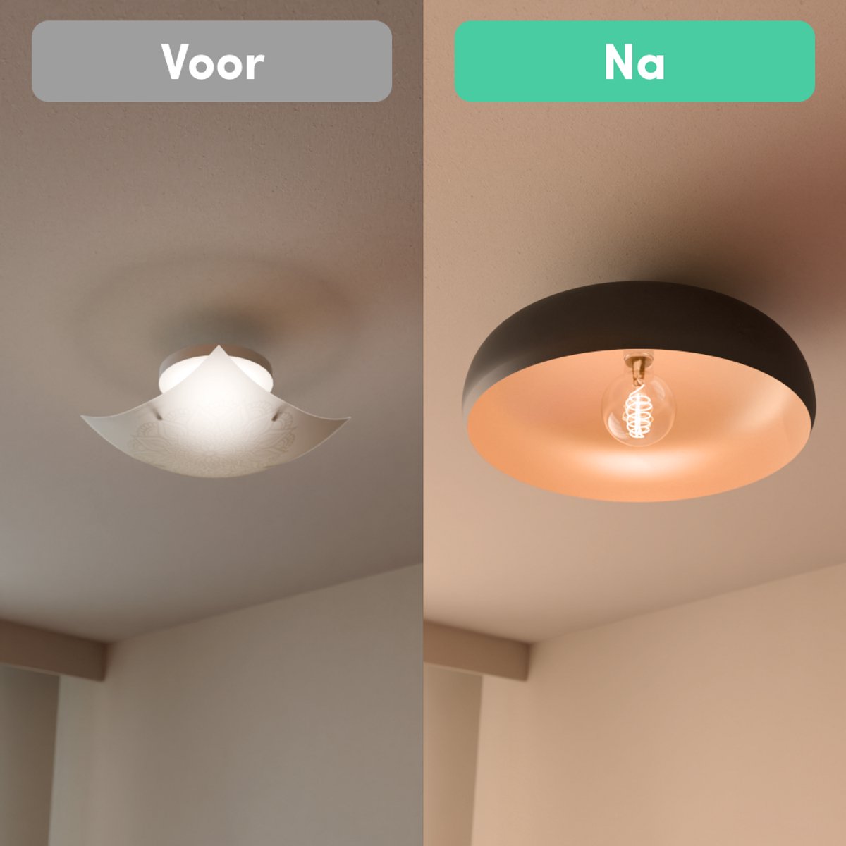 Nolt Deckenleuchte - Deckenleuchte - E27 Lampe - Industrial - ⌀ 40cm - Schwarz