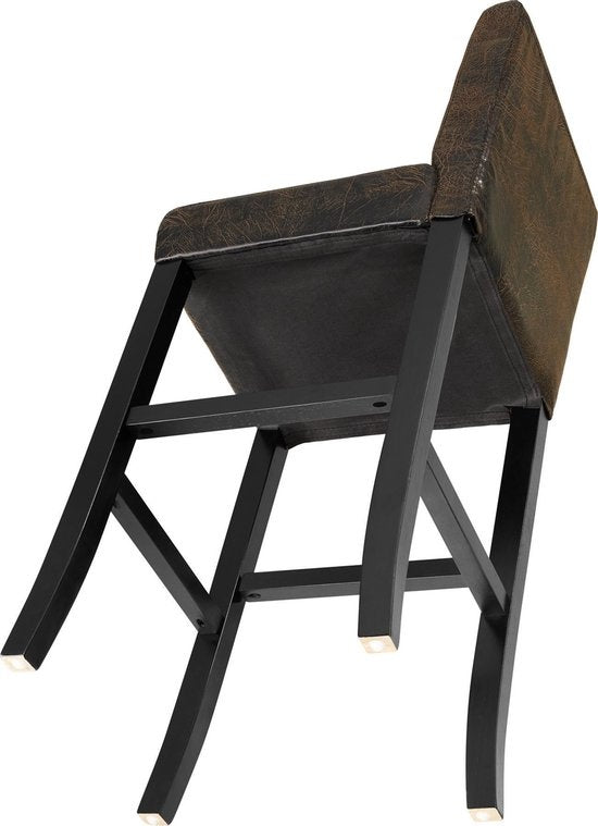 tectake - 2 Barhocker aus Lederimitat altbraun - 403584